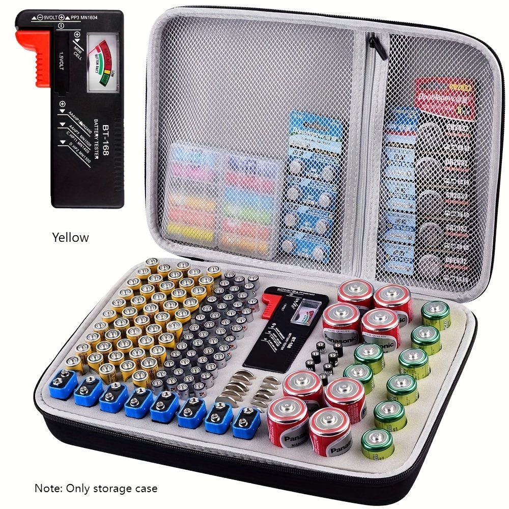 battery organizer holder 200 capacity storage container with bt 168 tester holds aa aaa c d 9v 3v lithium batteries case no batteries Product details 0
