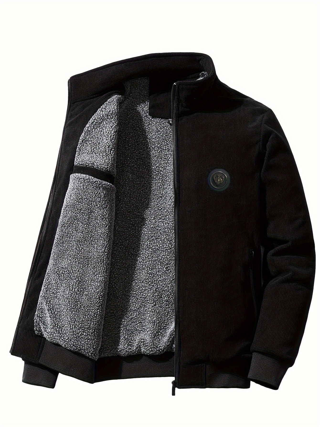 Winter Cordjacke Herren Mit Fleece - Fashion Stehkragen Jacke