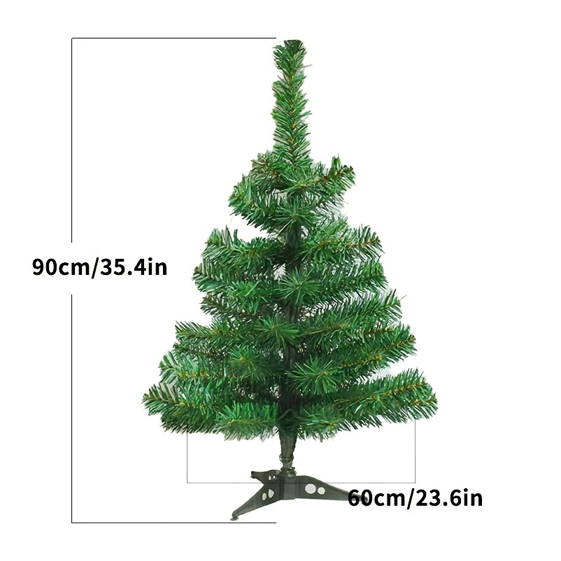 TEMU 1pc Artificial Christmas , Large Fir For Decoration, Plastic , No Required, Green, Seasons