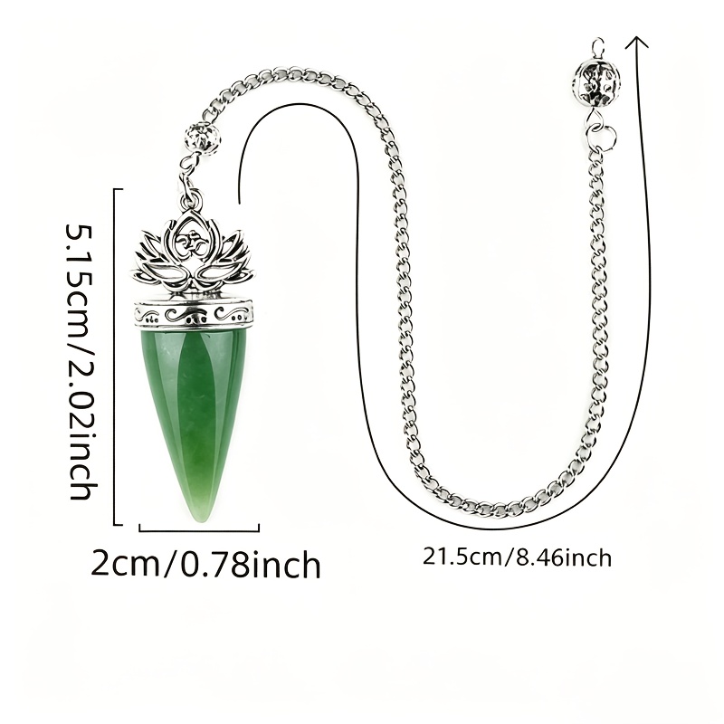 2pcs/Set Natural Green Dongling Lotus Pendulum and Oval Soapstone Set