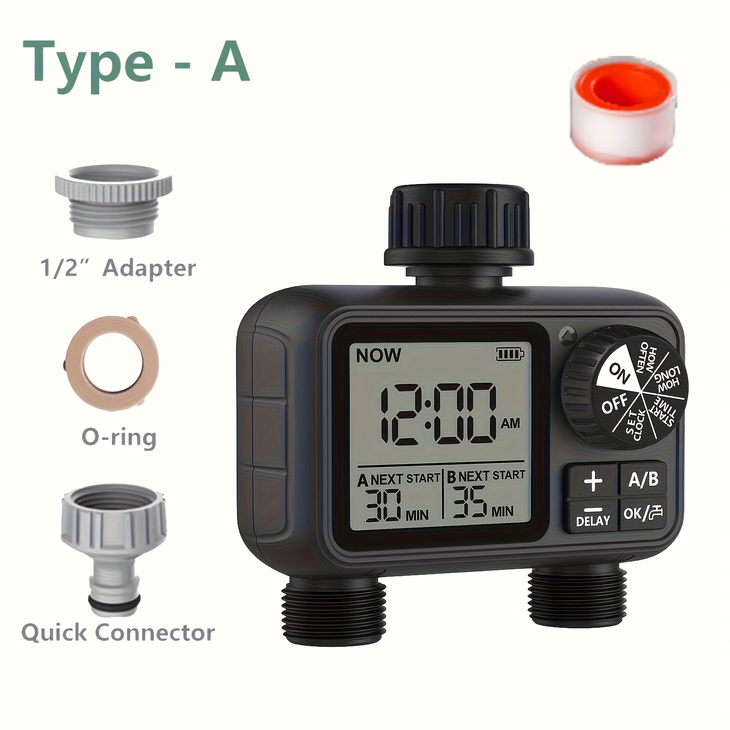 E-shop Eshico HCT-M06 Neuer digitaler Wassertimer mit 2 Ausgängen, unabhängige Programmiersteuerung für A-/, verstellbarer Sprinkler, einfache