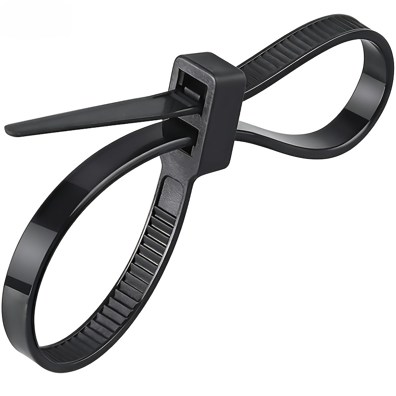 TEMU 10pcs Zip Ties -self-locking, Double-headed Ties Featuring A Design. Flexible Ties Are Made From Durable Plastic Nylon, Feature An Extra-wide