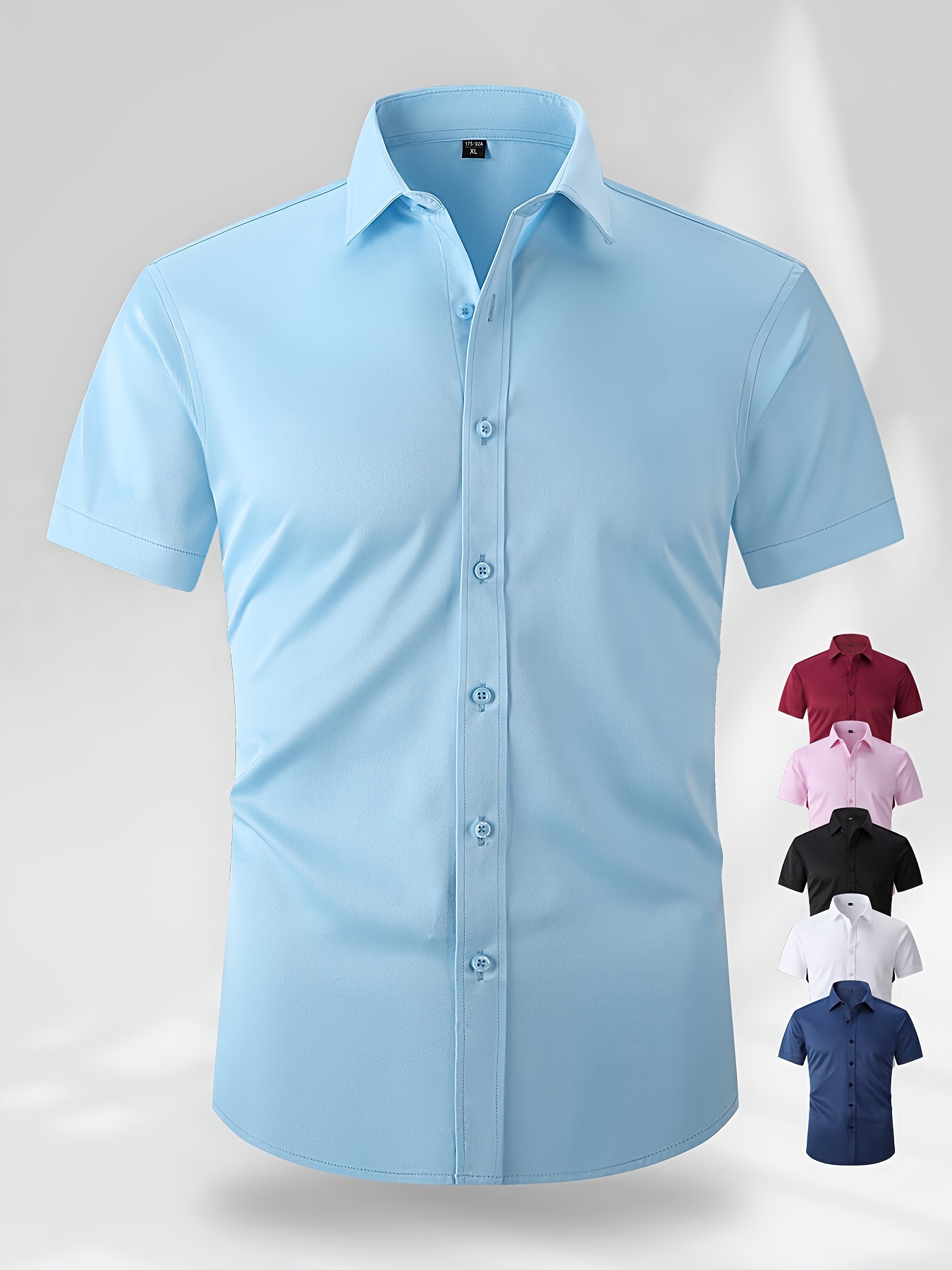 Dress Shirts Mens Fitted Short Sleeve Button Up COOFANDY Mens