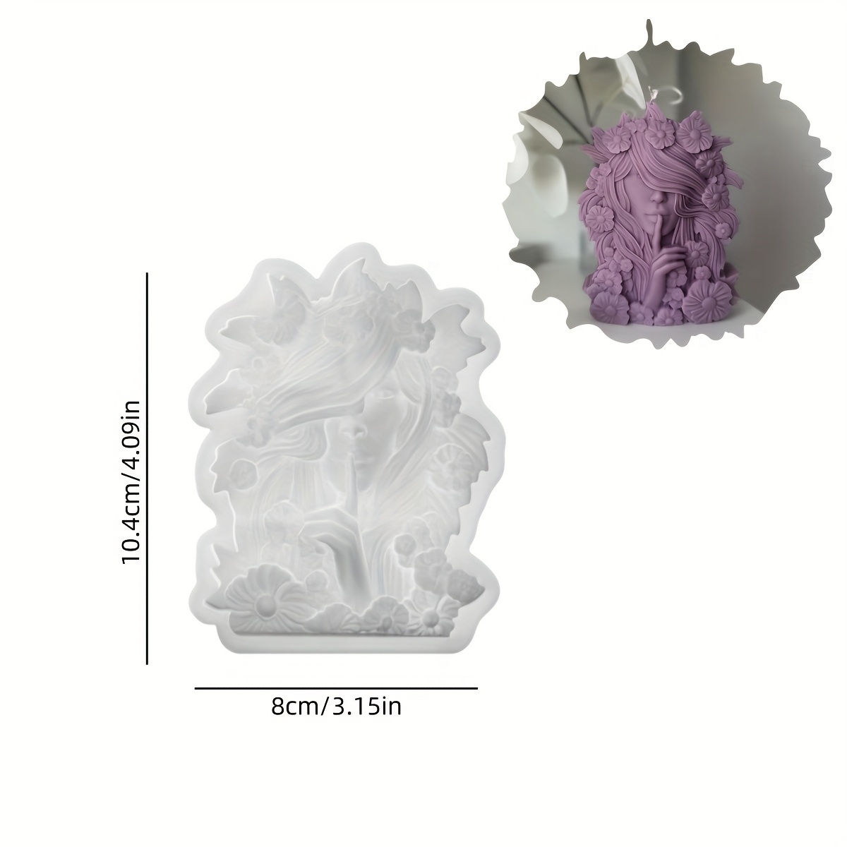 Image of Resin Casting Mold Flower Silicone Mold Candle Wax Mold Statue Making Mold For Handmade Plaster Ornament Making Mold Diy Concrete Flower Decor Mold