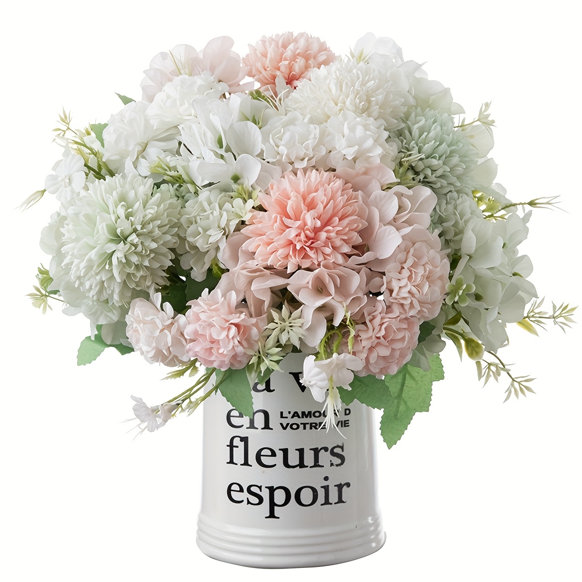 1pc outdoor simulation chrysanthemum and hydrangea flowers anti uv real touch indoor home and outdoor garden decoration   summer   season   season   mothers day   party activities