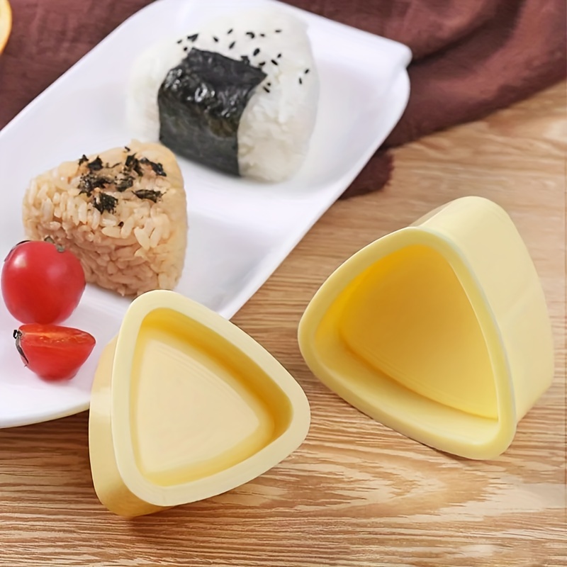 

2pcs Onigiri Mold Set, Japanese Triangular Sushi Rice Ball Maker Kit, Small & Large, Food-grade Abs Material, Diy Home Kitchen Tool