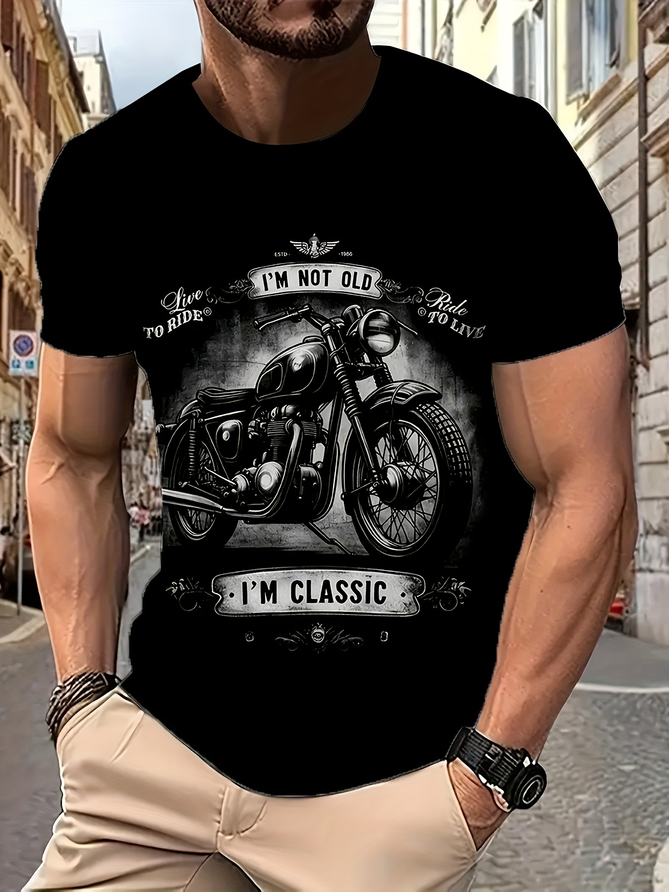 Moto Hombre Ropa De Motociclista Chopper Camiseta Vintage De Moto
