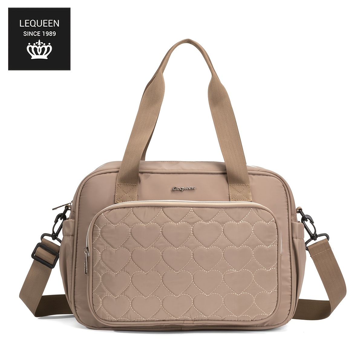TEMU Lequeen 1pc Oxford Cloth Parent Bag, Multi-functional Supplies Organizer, Maternity And Outing Leisure Storage Tote Bag, Shoulder Crossbody Bag