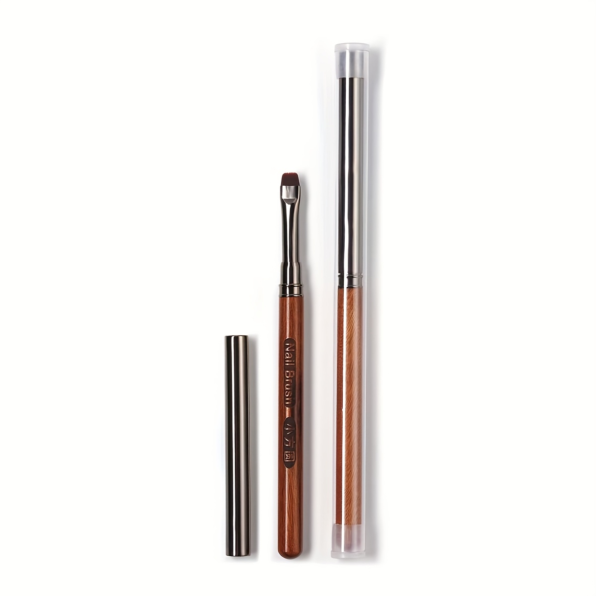 Low Allergy Nail Art Brush, Precise Application, Fine Detailing With Dual-ended Round And Flat Tips, Suitable For Acrylic Nails Design