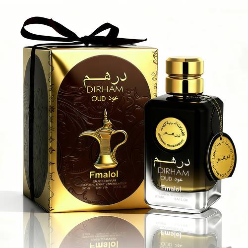 luxury mens eau de parfum 3 4oz arabian high end gift box featuring a golden patterned water pot design with exquisite texture it has an oriental fragrance suitable for men to wear on high end occasions and