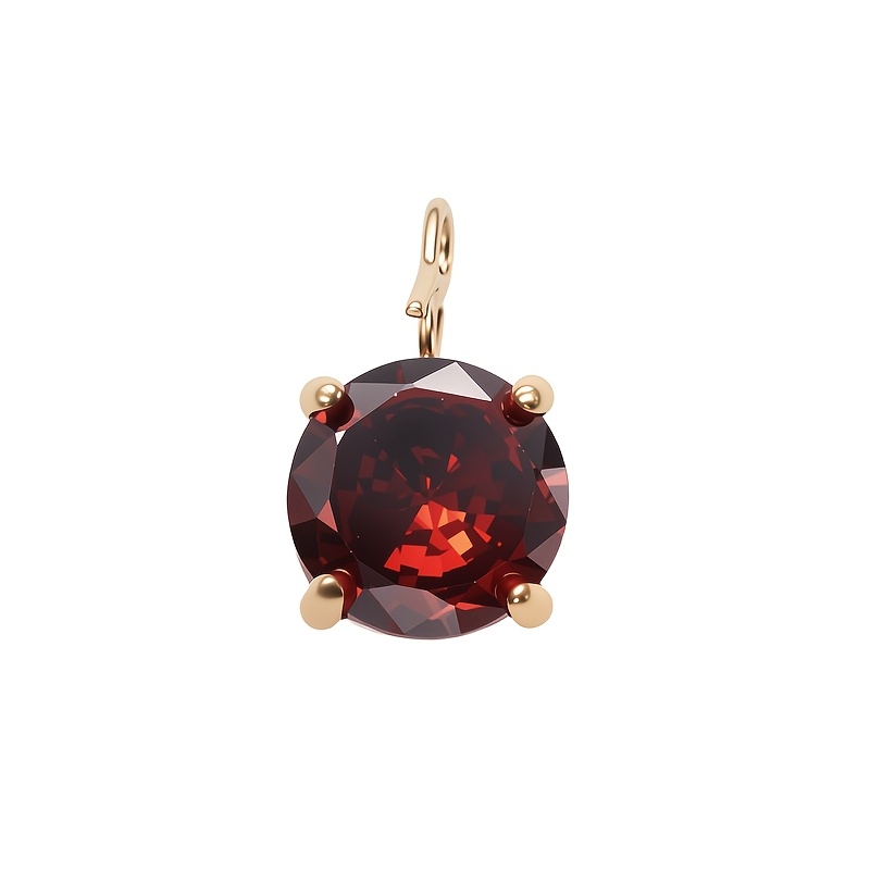Versatile Style Non-Fading Round Synthetic Zircon Pendant Necklace