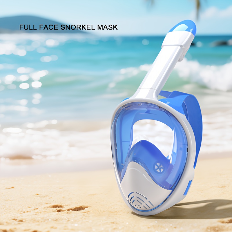   full face snorkel mask for adults snorkeling gear with camera mount 180 degree panoramic view snorkel set anti fog anti leak full face snorkel mask