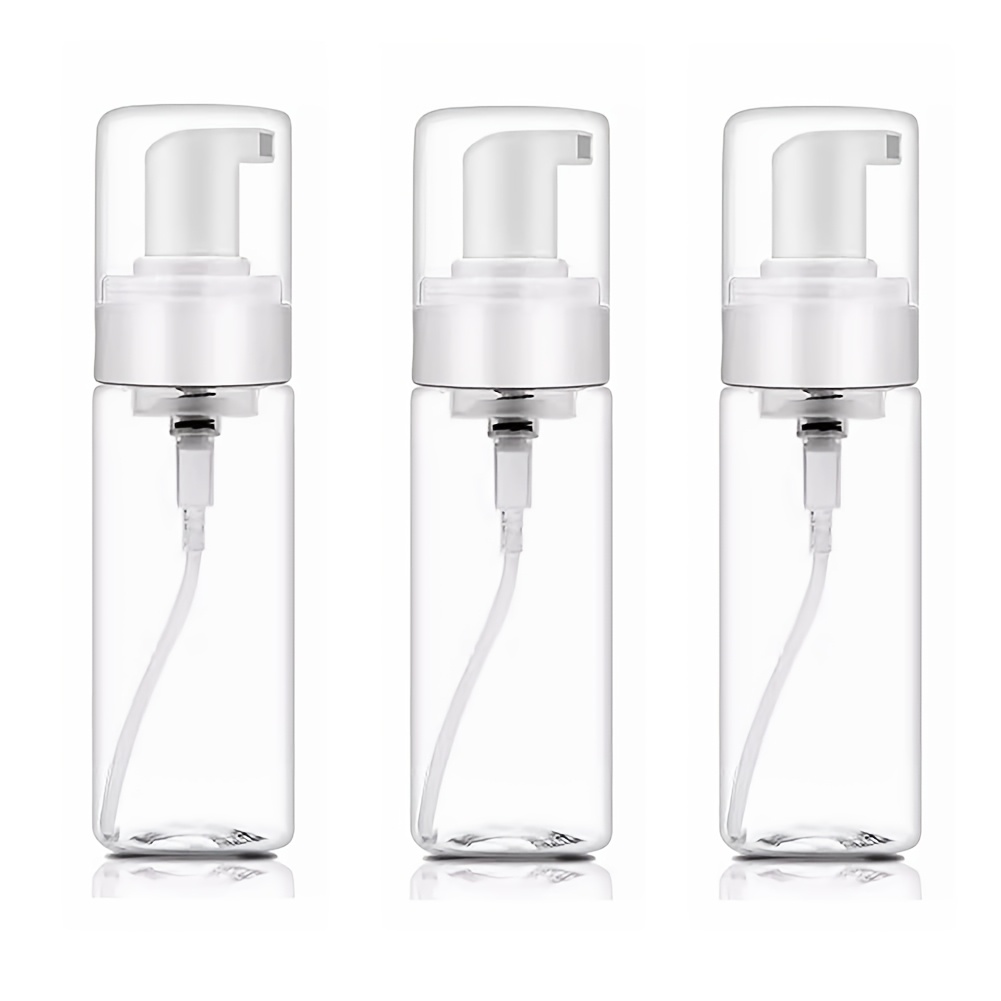 E-shop 3er-Set Schaumflaschen mit Schaumseifenspender in den Größen 60/100/200 ml, für Reisen. Diese transparenten Schaumflaschen eignen sich für