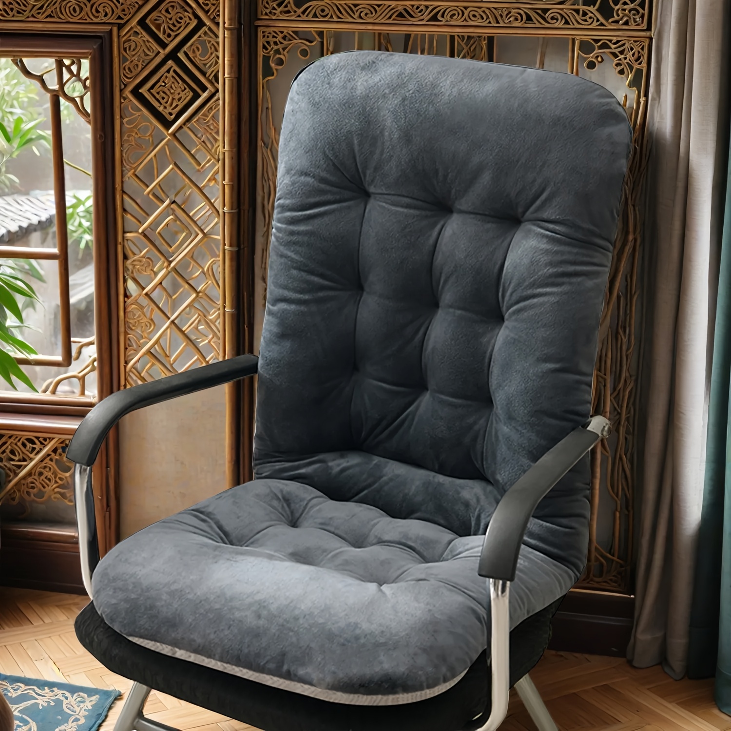 TEMU 1 High-quality Thickened Cushion With Soft Back Support, Suitable For Home Use In Offices And Dining Rooms As Well As Decorative Purposes At