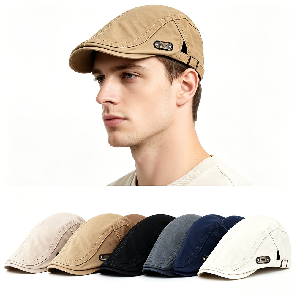 Unisex Solid Color Retro British Style Painter Hat