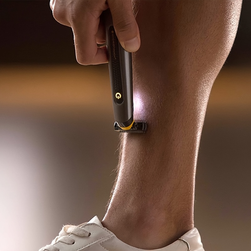 MOMMED USB Акумулаторна машинка за подстригване на тяло за двата пола - Удължен живот на батерията, 60-минутна работа, ергономичен дизайн с LED светлина, компактна и преносима за използване върху лице, врат, ръце и крака - Зелена, машинка за подстригване на лице