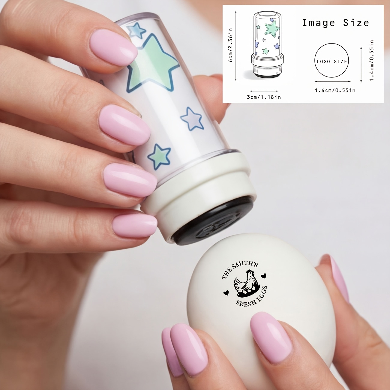 Egg Stamp Funny, Personalized Logo For Egg Marking, Custom Logo Egg Stamp, Custom Branding For , /egg Initials Stamp