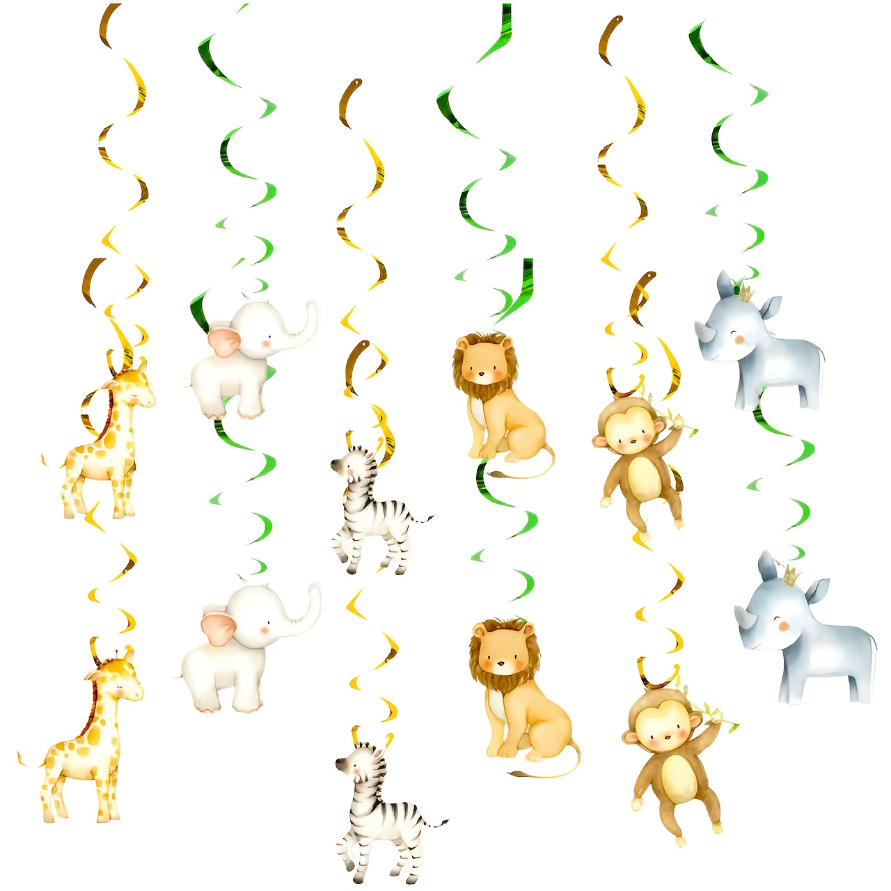 New 12pcs Animal-themed Birthday Party Decoration Set For Indoor And Outdoor Celebrations