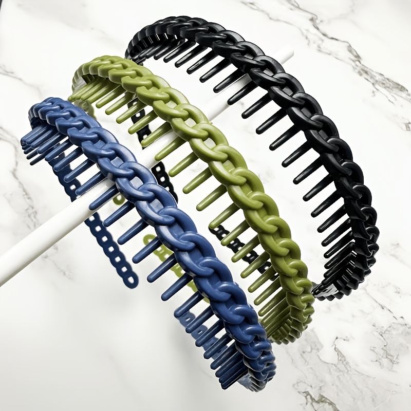 TEMU 3pcs Set: Stylish And Simple Face Washing Headbands, Sports Headbands, Hair Styling And Organizing Accessories, Makeup And Accessories,