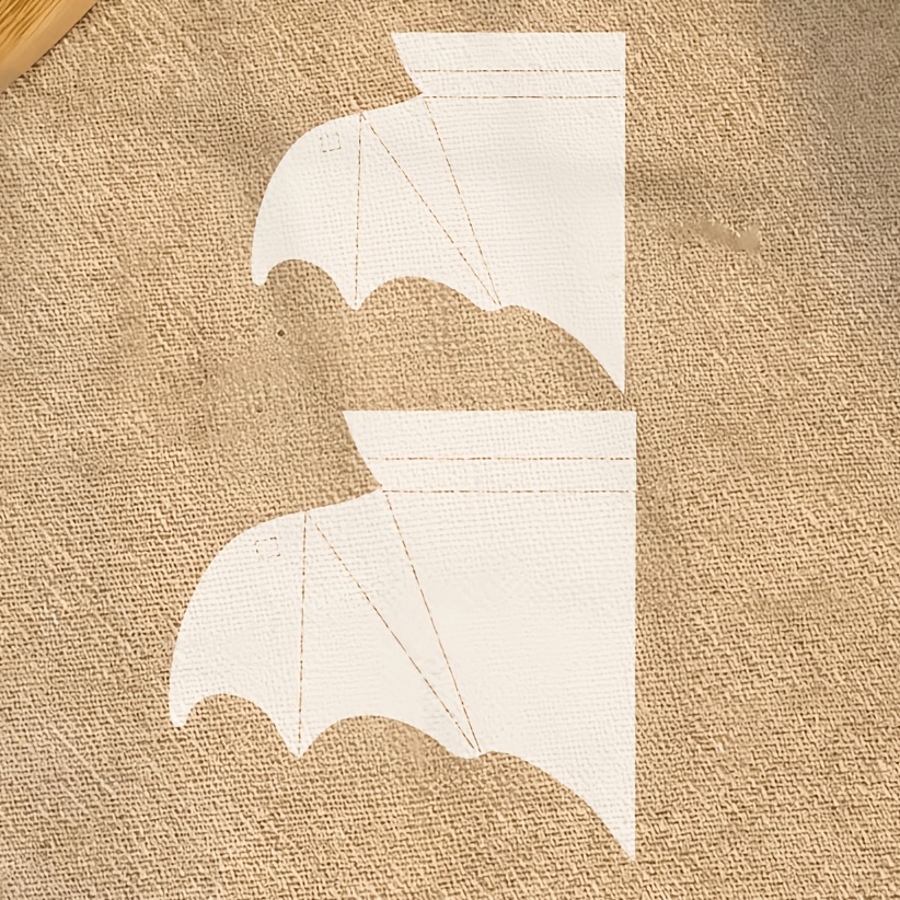 TEMU 2pcs 2pcs Bat-themed Sewing Templates Suitable For Handmade Fabric Crafts, Pet Bat Wing Cutting Patterns With Durable Pet Sheets,