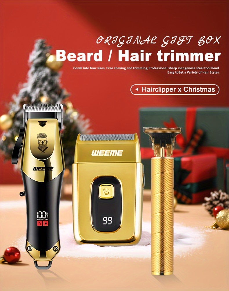 WEEME Professional Hair Clipper, USB Charging Wireless Hair Clipper, Men's HairCutting Kit, Easy to Trim Hair And Beard, Precise Comfort, BirthdayGift, Christmas Gift, Father's Day Gift, for Dad, for Boyfriend
