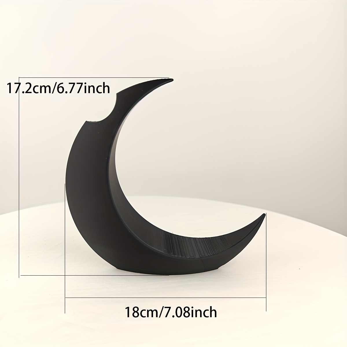 Image of Gothic Moon Vase - 3d Printed Dark Style Decorative Ornament For Dried Flowers, Halloween, Wedding Gifts &