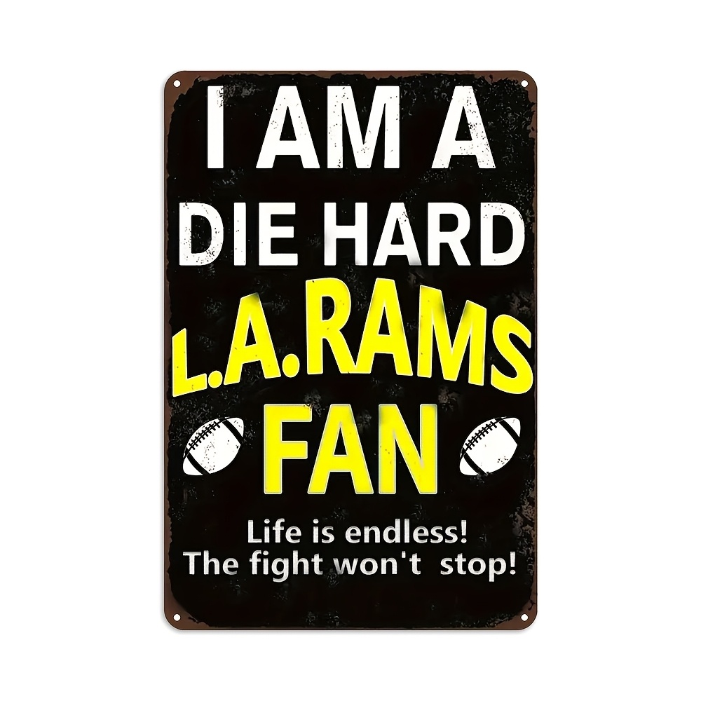 

1pc L.a. Fan Metal Tin - Plaque For , Bar, , , , Decor - 8x12 Iron