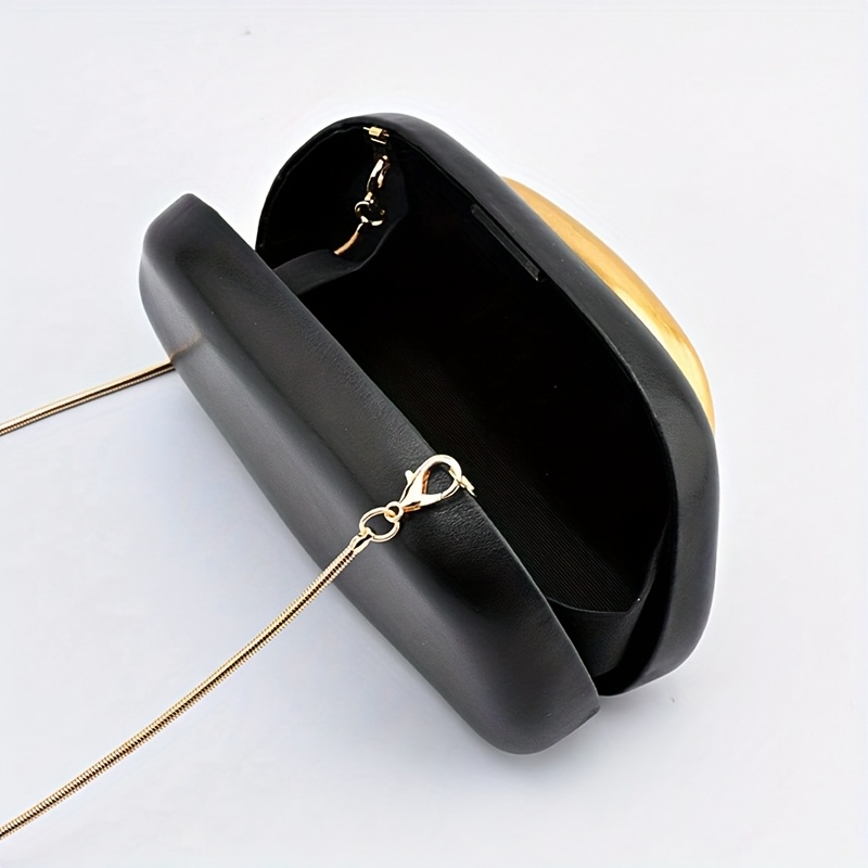 FOREVER MIYIN Women's Elegant Vintage Handbag with Magnetic Closure & Golden-Tone Hardware - Mini Purse with Detachable Chain Strap, Golden-Tone Handle, Credit Card Slots & Coin Pocket - Burgundy/Black/White Luxury Clutch for Everyday & Formal