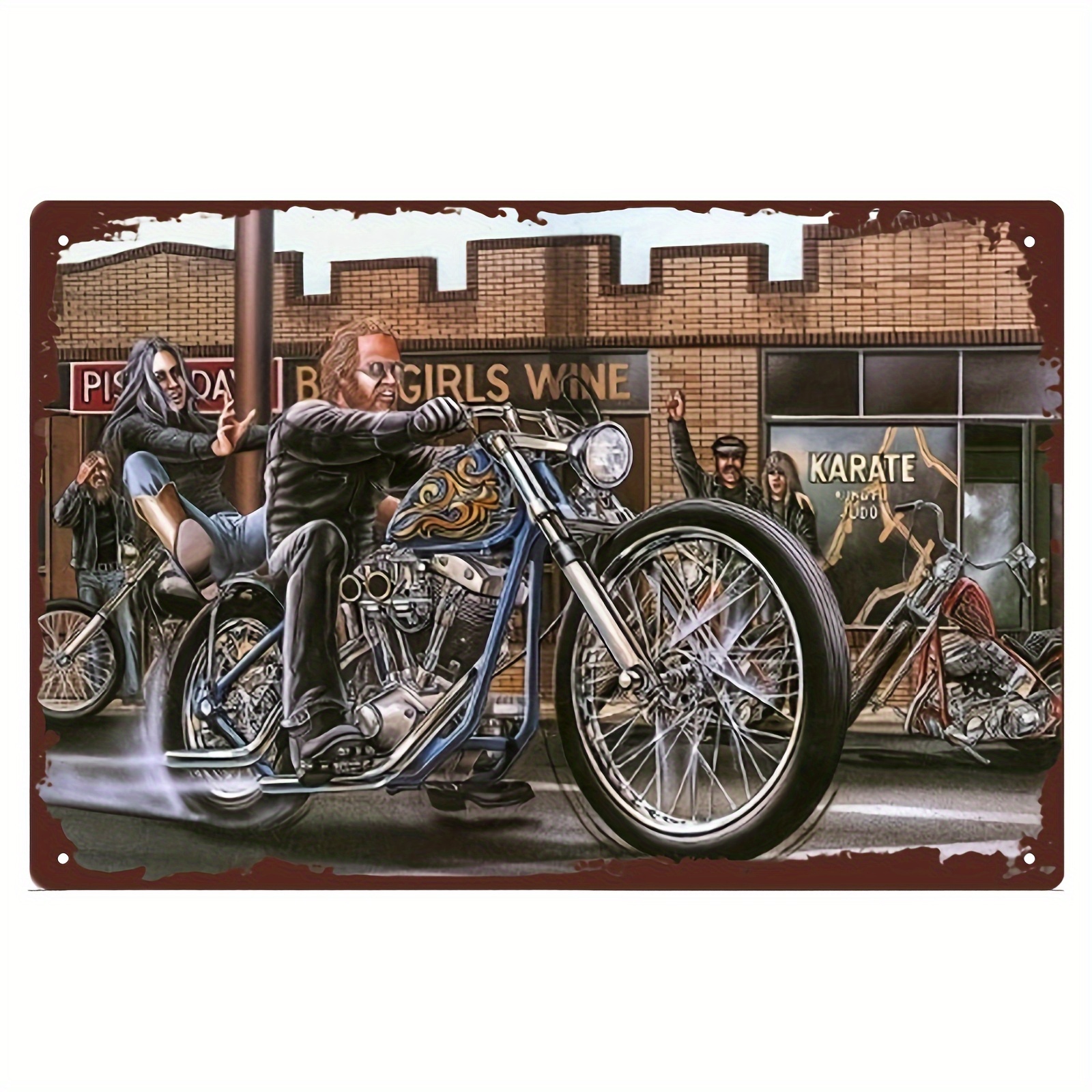 

1pc Metal , - Iron Sheet Aluminum , 8x12 Decor For , Bar,