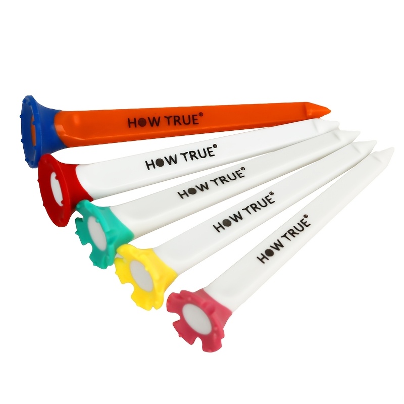 TEMU Golf Soft Spikes, 81/45mm Petal- Holder, Impact-resistant Mixed Color Spikes, Reduces Backspin, Stable Ball , Reduces Ball Impact Resistance,