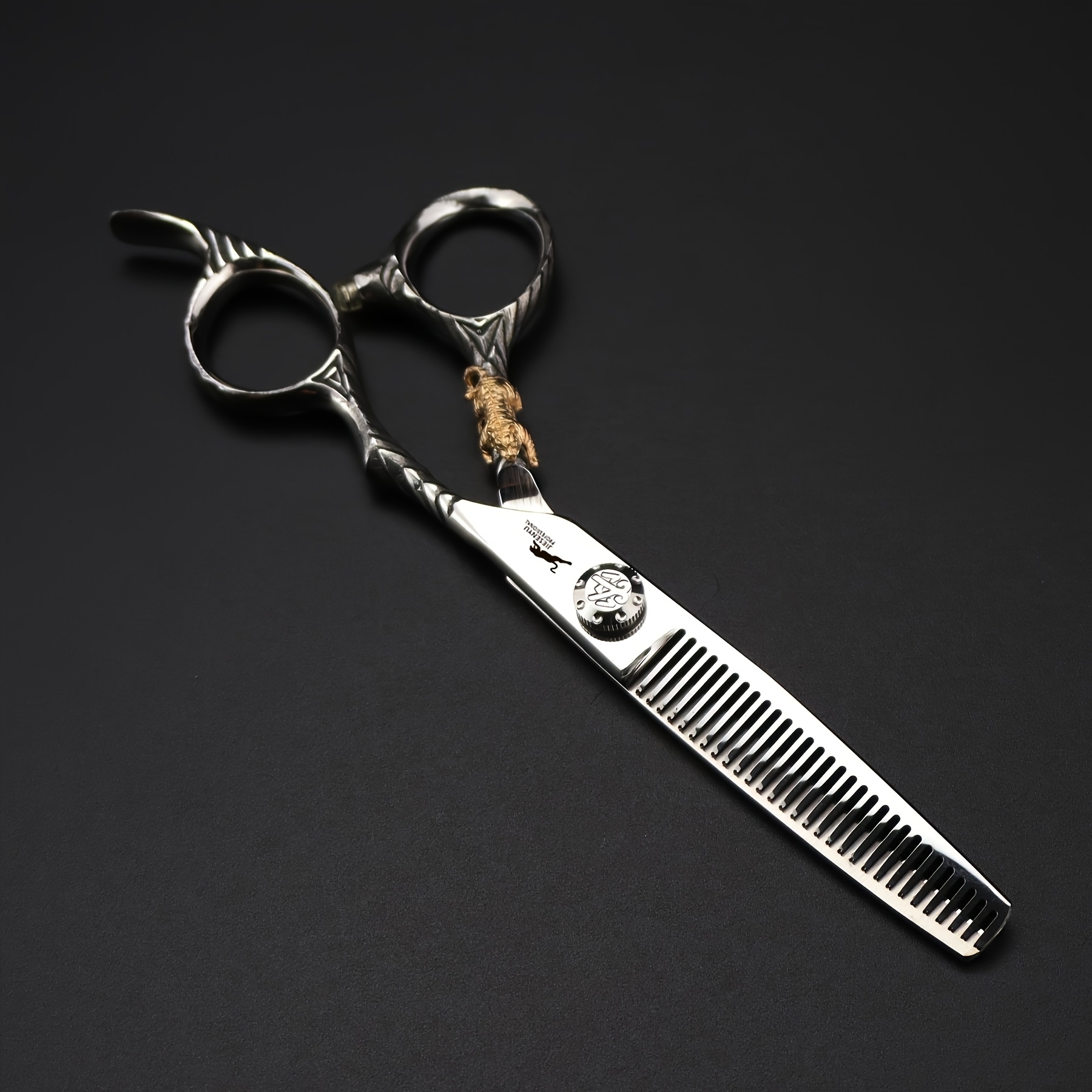 TEMU Professional 6.0-inch Glossy Dmx Clip Small High-end Hair Scissors, For Thinning And Cutting, Designed For Use, Suitable For Dry And Wet Hair,