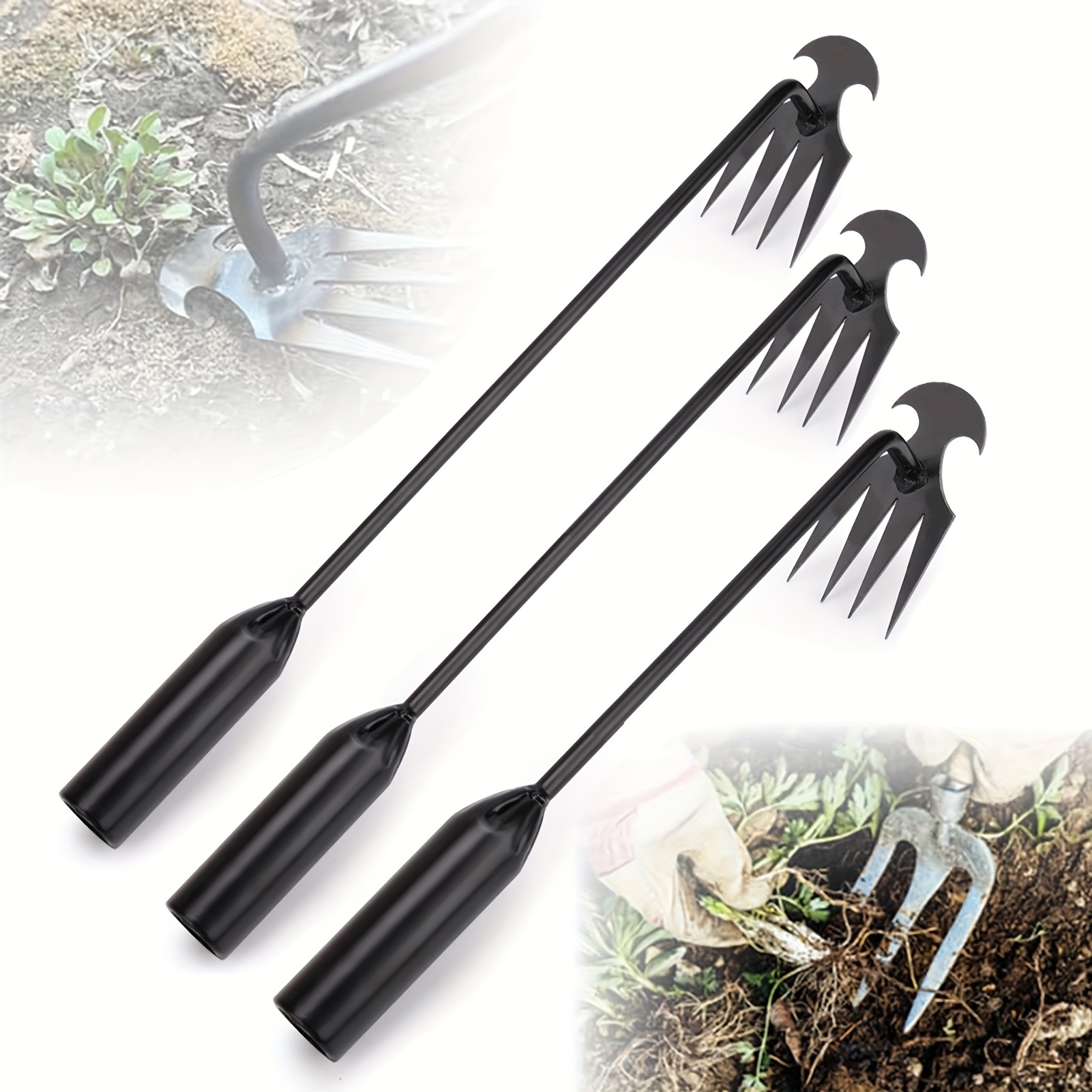 

Uprooting Weeding Tool Garden Rake With Long Handle High Strength Polished Surface Remover Tool Garden Supplies