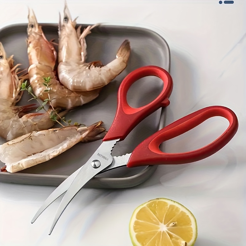 Image of A Stainless Steel Shrimp Peeling Tool - An Easy-to-clean Seafood Peeler And Shrimp Peeler, An Essential Kitchen Gadget For Effortlessly Cleaning And Peeling Shrimp, Perfect For Home And Restaurant Use