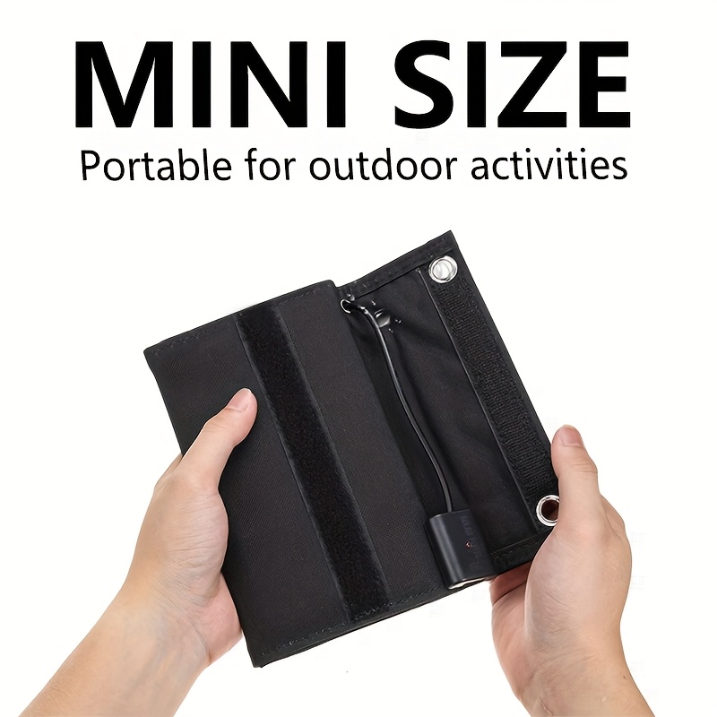 TEMU 1pc Portable 5-fold Solar Panel With Usb- Foldable Solar Charger, Usb- Outdoor Solar Power Bank For Smartphones Tablets, Camping,, Rv, -
