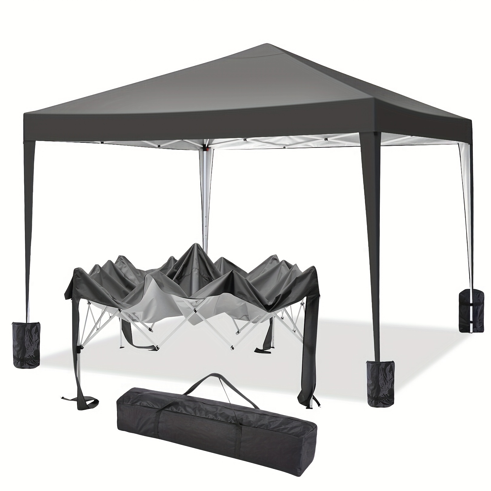 

Hoteel 10x10ft Pop-up Canopy Tent, Outdoor Party Tent, Waterproof And Uv Resistant, Stable Structure, Easy To Carry, Height Adjustable