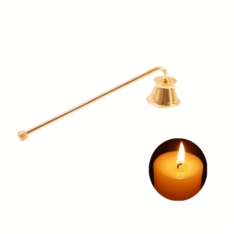 TEMU 1pc Candle Snuffer Suitable For All Candles, Featuring A Bell-shaped Stainless Steel Long Handle To Extinguish Candle Flames