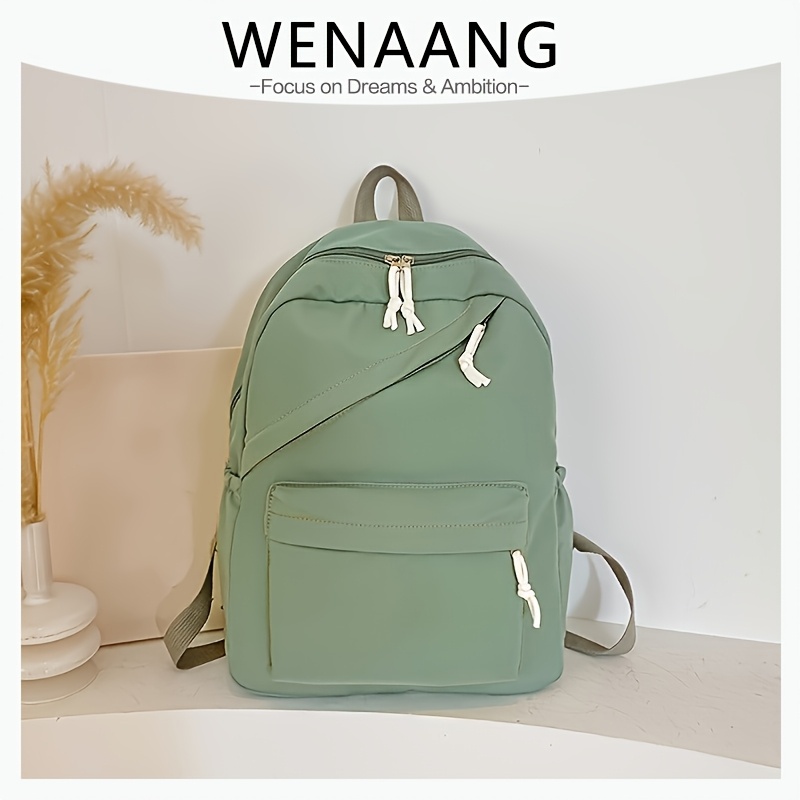 1pc easy solid color backpack women 2023 nylon school bags  display picture 3