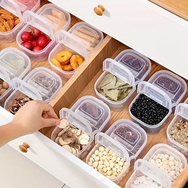 

1pc Food Storage Container, Multifunctional Leakproof Storage Box, Portable 2 Grids Sealed Box For Spice, Snack, Fruit