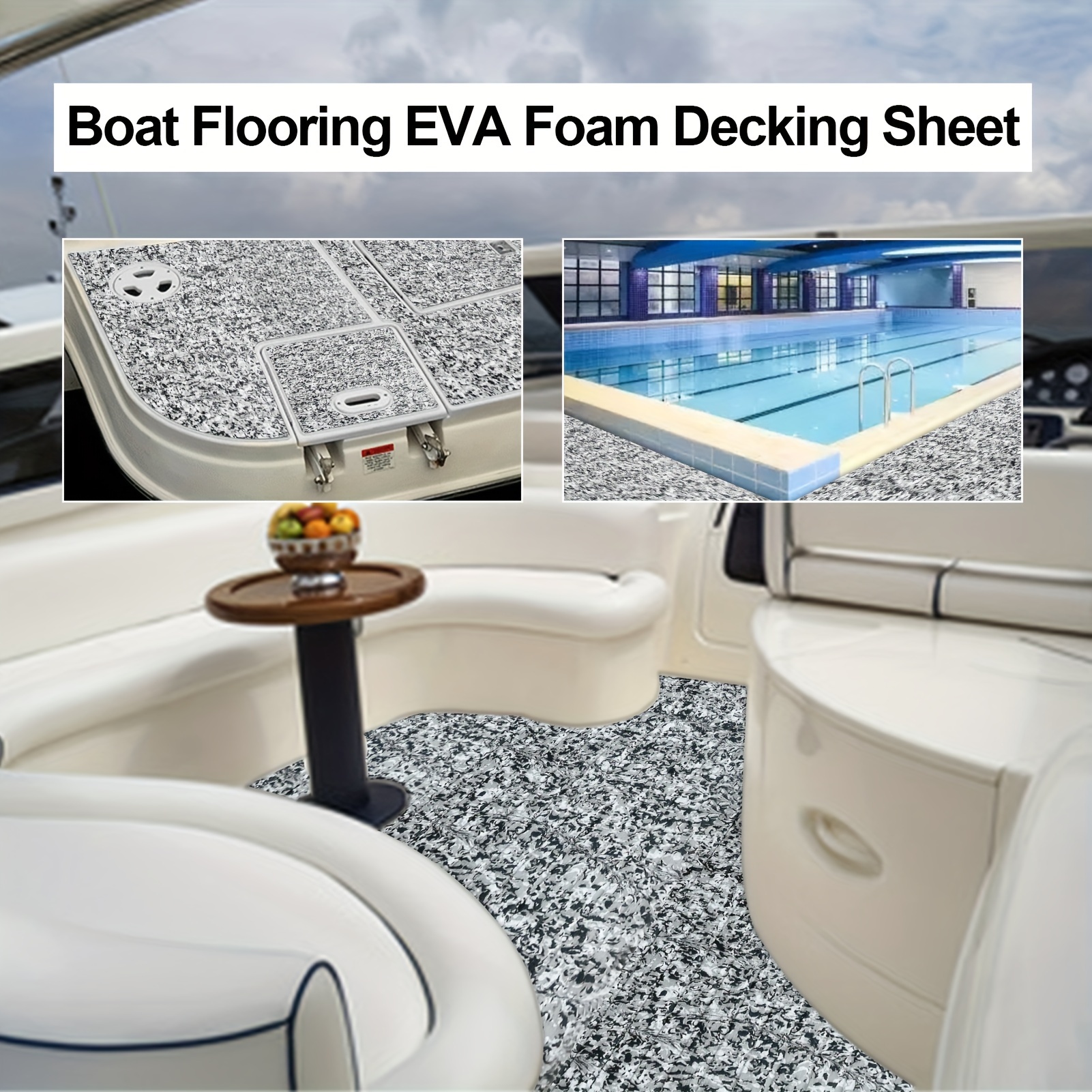 Boat Flooring Eva Foam Decking Self Adhesive Camo Marine Carpet Boat Kayak  Rv Golf Cart Swimming Pool Non Slip Pad, 24/7 Customer Service
