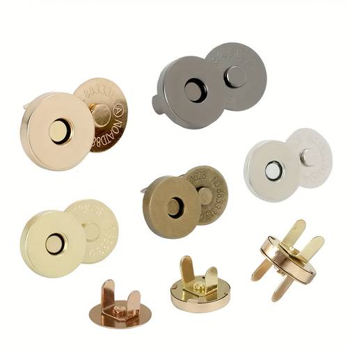 6 sets of magnetic snaps 1 8cm and 1 4cm 5 bronze rose yellow gunmetal black metal magnetic clasps suitable for crafts sewing making wallets bags backpacks clothing additions 6sets