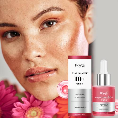 niacinamide serum containing nicotinamide glycerin tranexamic acid and hyaluronic acid it whitens the skin tone skin and and becomes smoother and more delicate suitable for daily use