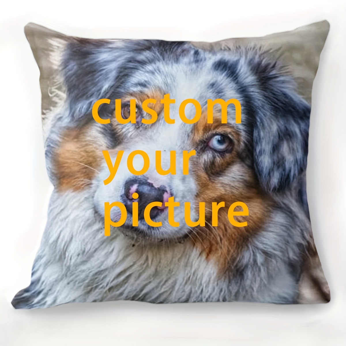 

Custom 18x18" Soft Plush Throw Pillow Cover - Personalized One-side Print, Zip Closure, Machine Washable For Sofa & Bedroom Decor