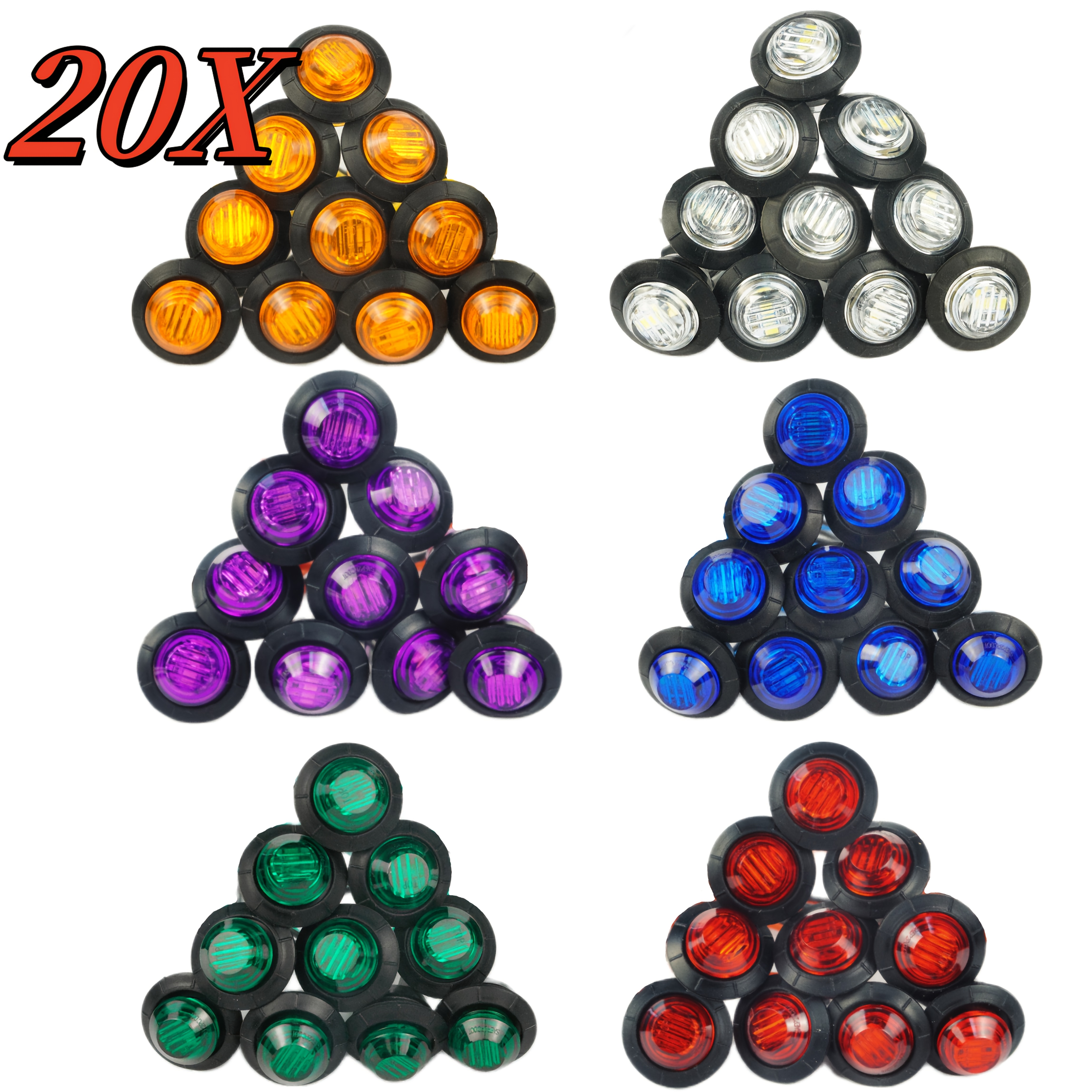 Sidomarkeringsljus LED 20-pack