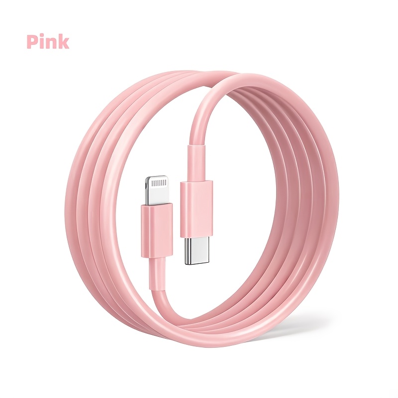 TEMU Fast Charging Usb C For Lightning Cable. For Iphone 14 13 12 11 Pro Max Xr Xs X 8 7 6 Plus Se. Macaron Color Options 3.3ft/6.6ft
