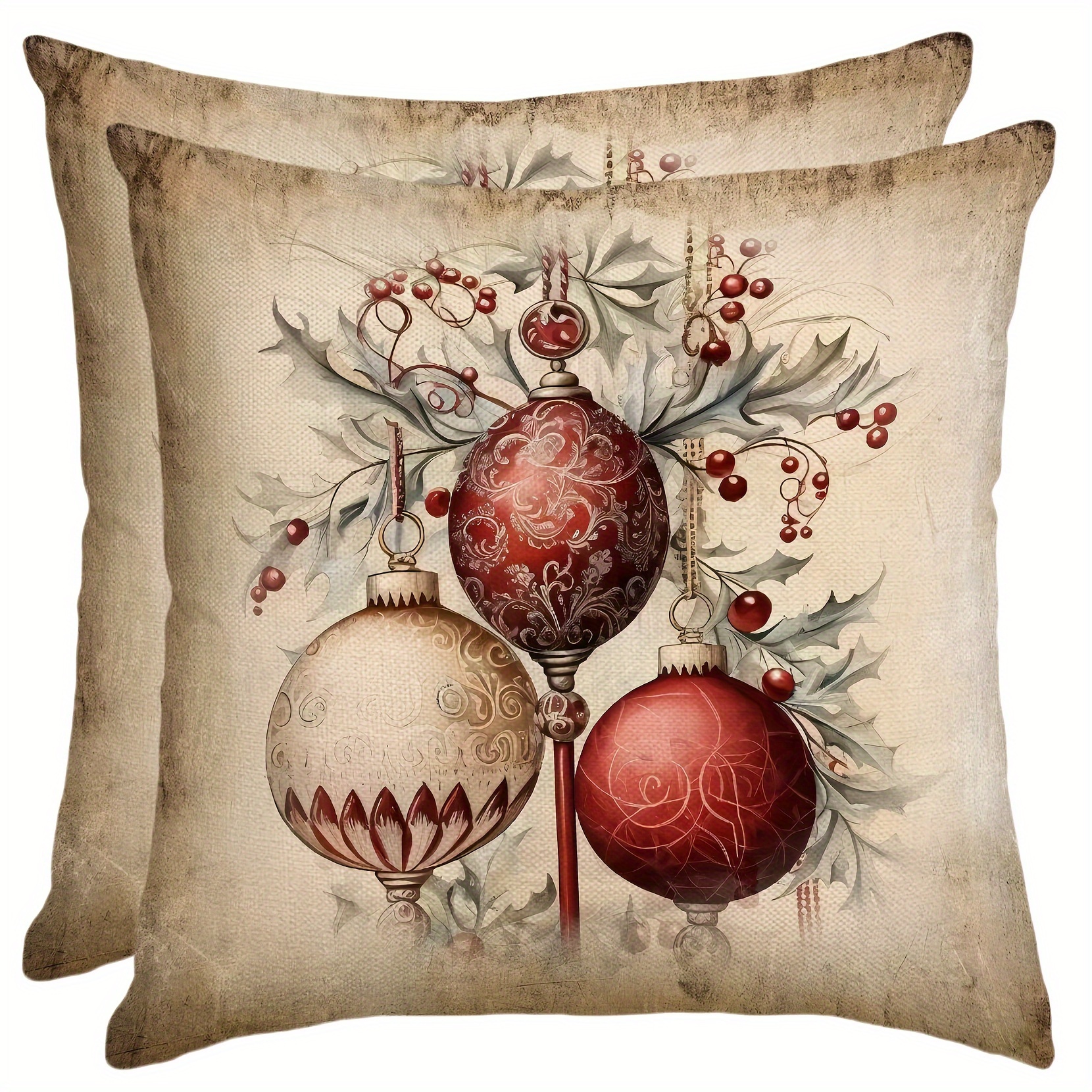 

2 Christmas Pillowcases, Christmas Christmas Pillowcases, Decoration Sofa Cushion