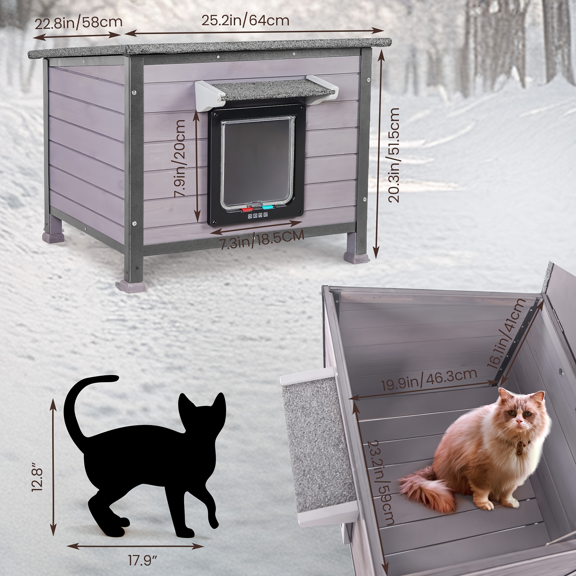 Cat Shelters Outdoor Cat Condo Amazon Rockever Outdoor Cat House