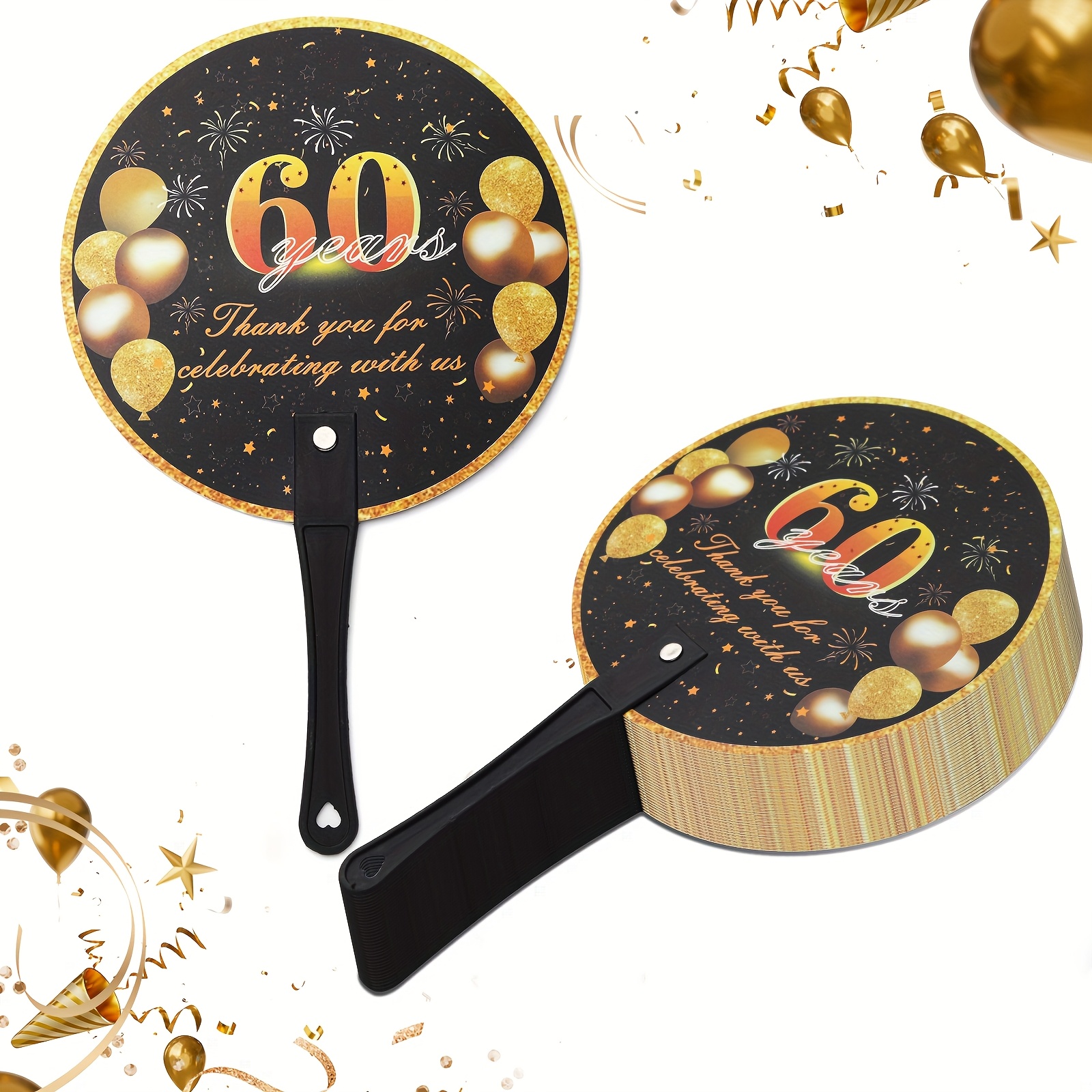 TEMU Party Favors For 40th, 50th, 60th, 70th, And 80th Birthday Celebrations, Including Fans For Guests, Decorations, And Souvenirs In Bulk (25pcs Of
