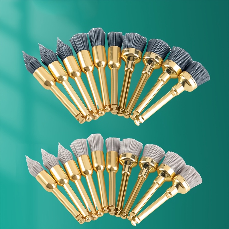 

10pcs Professional Polishing Brushes Set, Aluminum Oxide/ Polishing Brushes For Low- Handles, Nail Care, Unscented