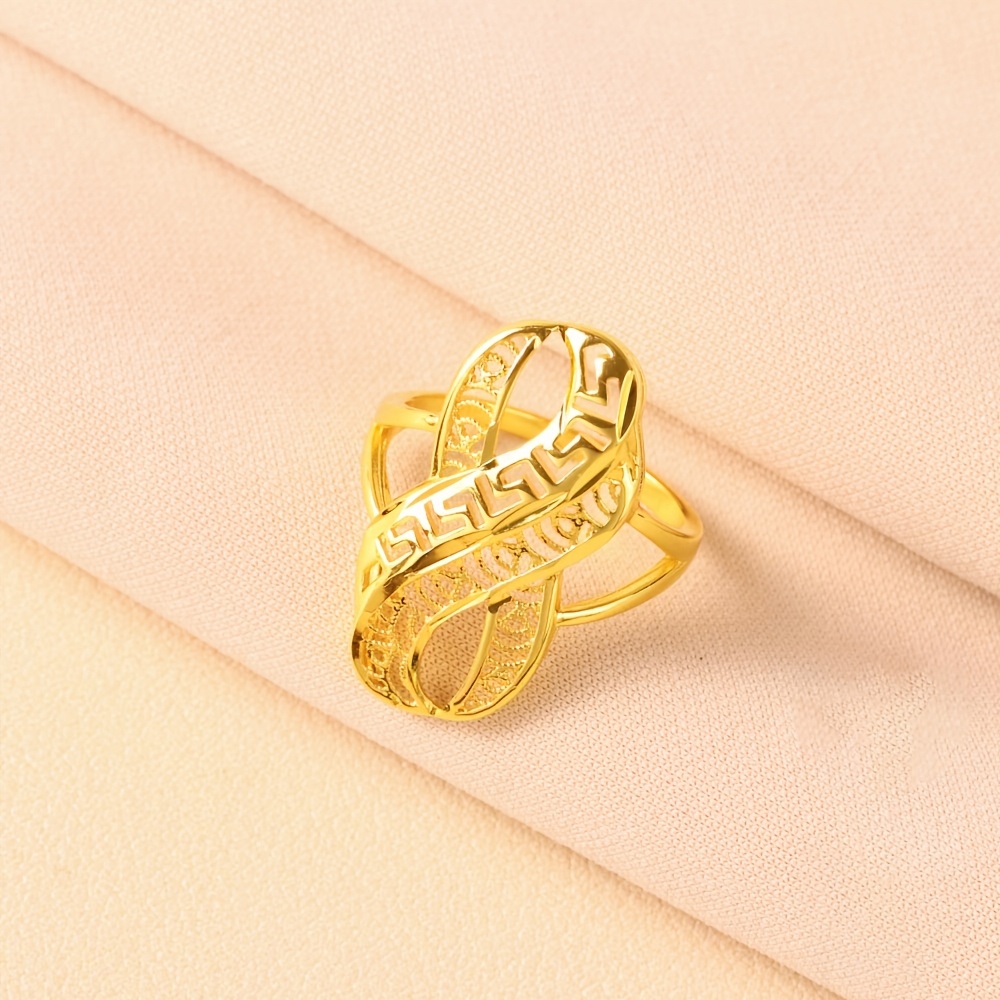 Retro Luxury Openwork Engraved Ring - A Lightweight Fashion Accessory That Maintains Its Shine, Ideal As A Gift For Eid, Birthdays, Parties, Weddings, Or Valentine's Day, Wear For