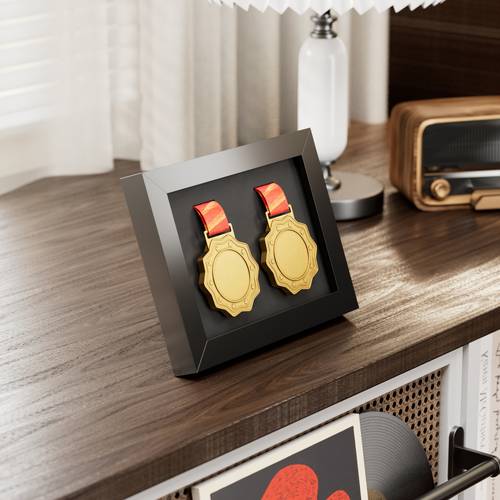 black medal display frame 5x5in 5x7in 8x10in 8x16in wall tabletop frame for marathon football and medals stylish honor for awards and decorations